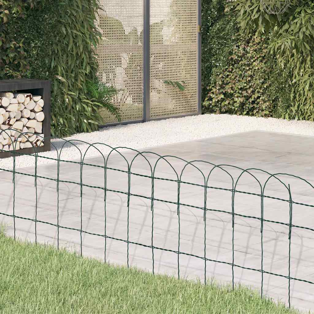 Vidaxl borderafscheiding 10x0,4 m gepoedercoat ijzer