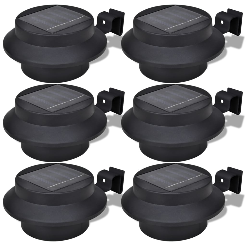 Vidaxl solar buitenlampset 6 stuks zwart