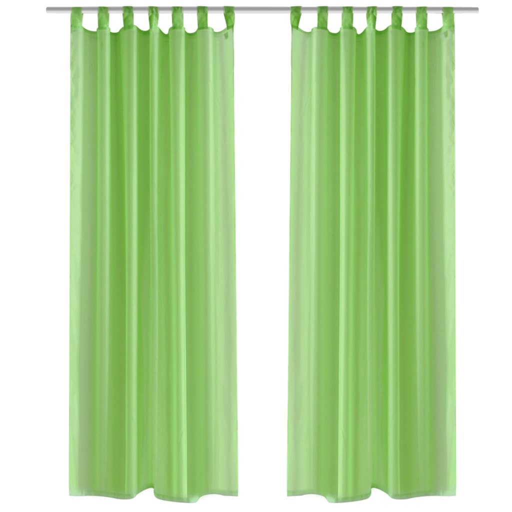 Vidaxl gordijn appelgroen 140x175 cm (2 stuks)
