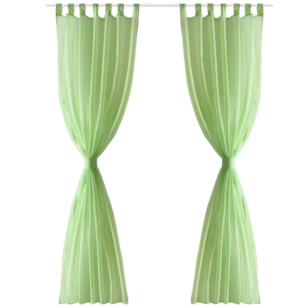 Vidaxl gordijn appelgroen 140x175 cm (2 stuks)