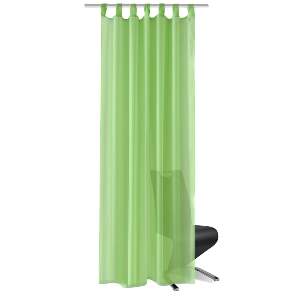 Vidaxl gordijn appelgroen 140x175 cm (2 stuks)