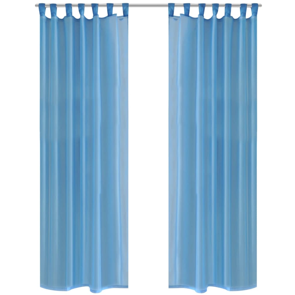 Vidaxl gordijn turquoise 140x225 cm (2 stuks)