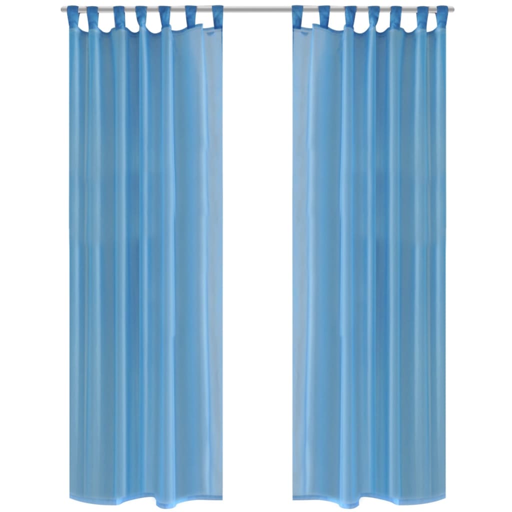 Vidaxl turquoise vitrage 140 x 245 cm 2 stuks