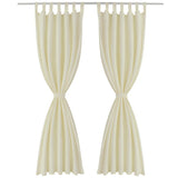 Vidaxl micro-satijnen gordijnen met ringen 140 x 225 cm 2 stuks (creme)