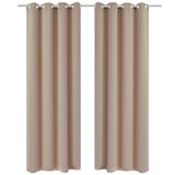 Vidaxl gordijnen met metalen ringen 135 x 245 cm 2 stuks (creme)