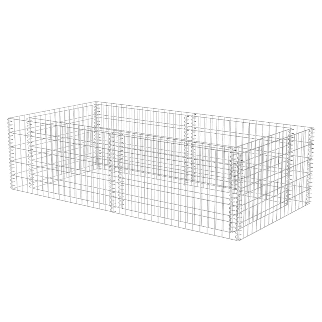 Vidaxl gabion plantenbak 180x90x50 cm gegalvaniseerd staal