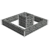VidaXL Gabion plantenbak 120x120x20 cm gegalvaniseerd staal