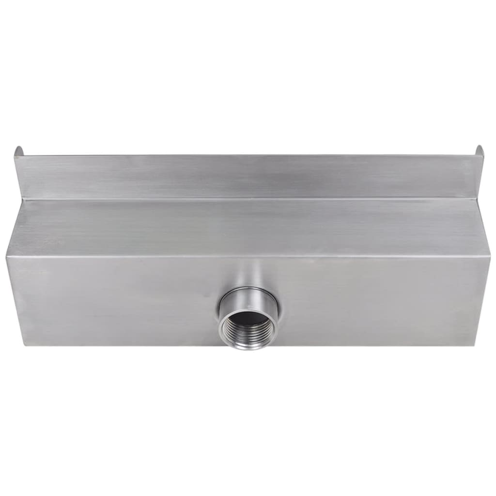 Vidaxl zwembadwaterval rechthoekig 30 cm roestvrij staal