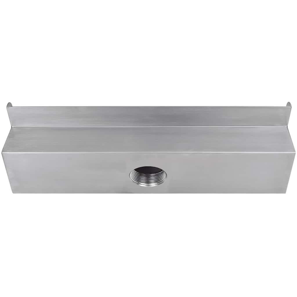 Vidaxl zwembadwaterval rechthoekig 45 cm roestvrij staal