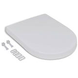 Vidaxl toiletbril soft-close vierkant wit