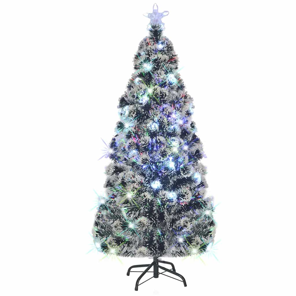 Vidaxl kerstboom met led en standaard 150 cm glasvezel
