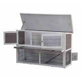 @pet konijnenhok bigfoot 137x50x85 cm hout wit