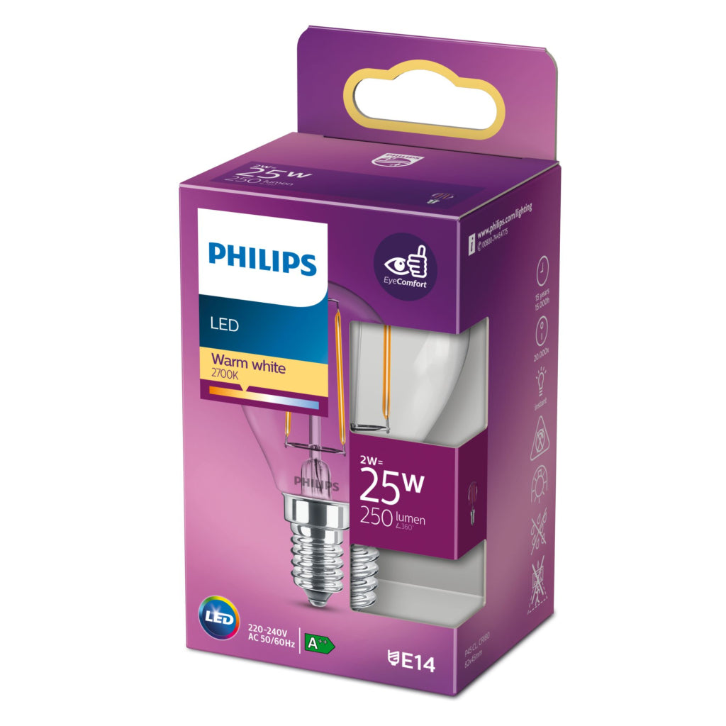 Philips led classic kaarslamp 25w e14 warm wit