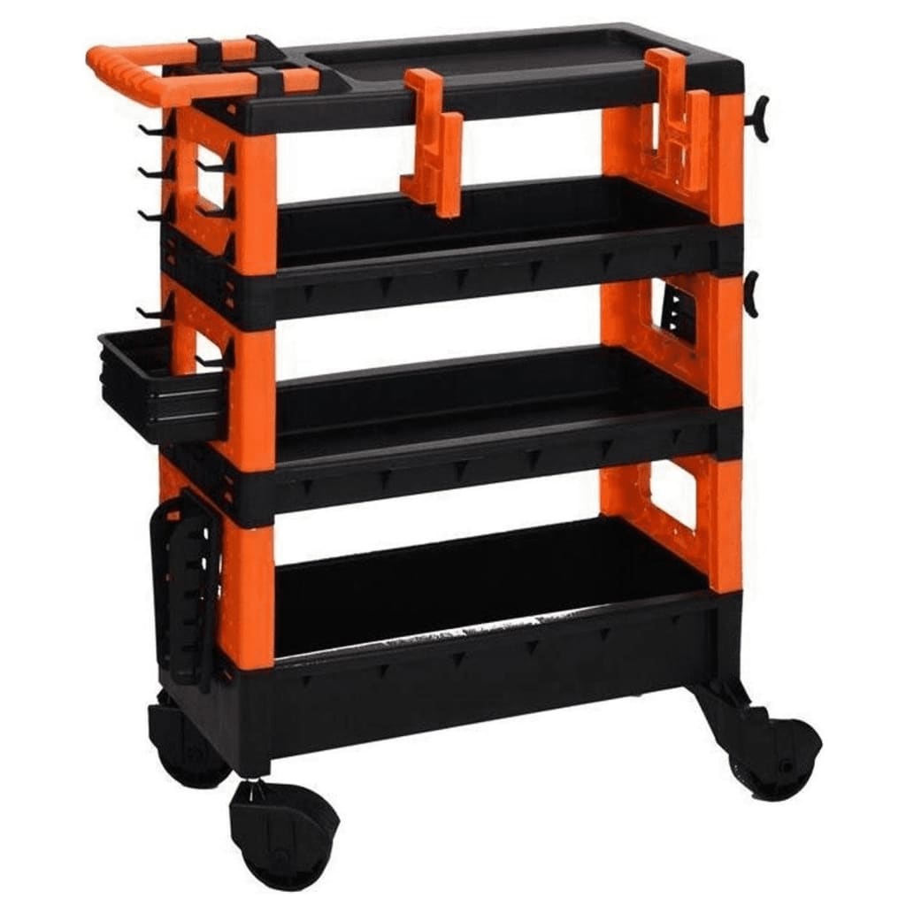 Fx-tools gereedschapswagen 4-laags zwart en oranje