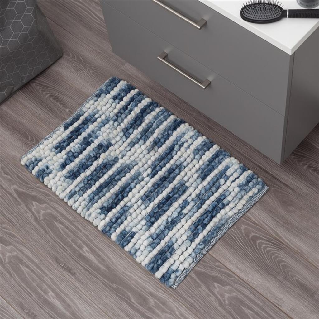 Sealskin vintage badmat 50x80 cm polyester blauw