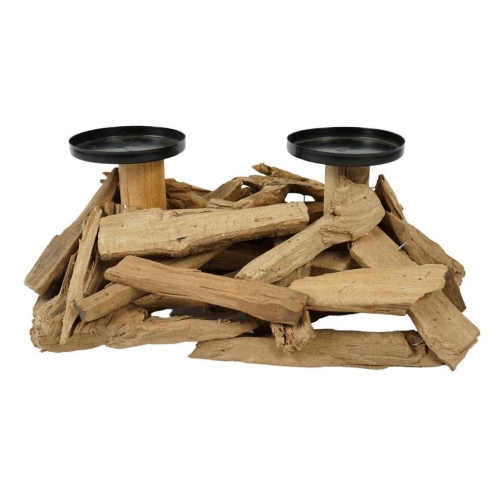 Diverse kandelaar drijfhout naturel 32 cm