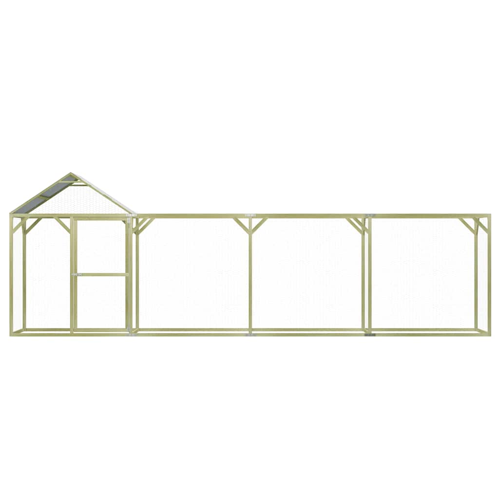 Vidaxl kippenhok 6x1,5x2 m staal