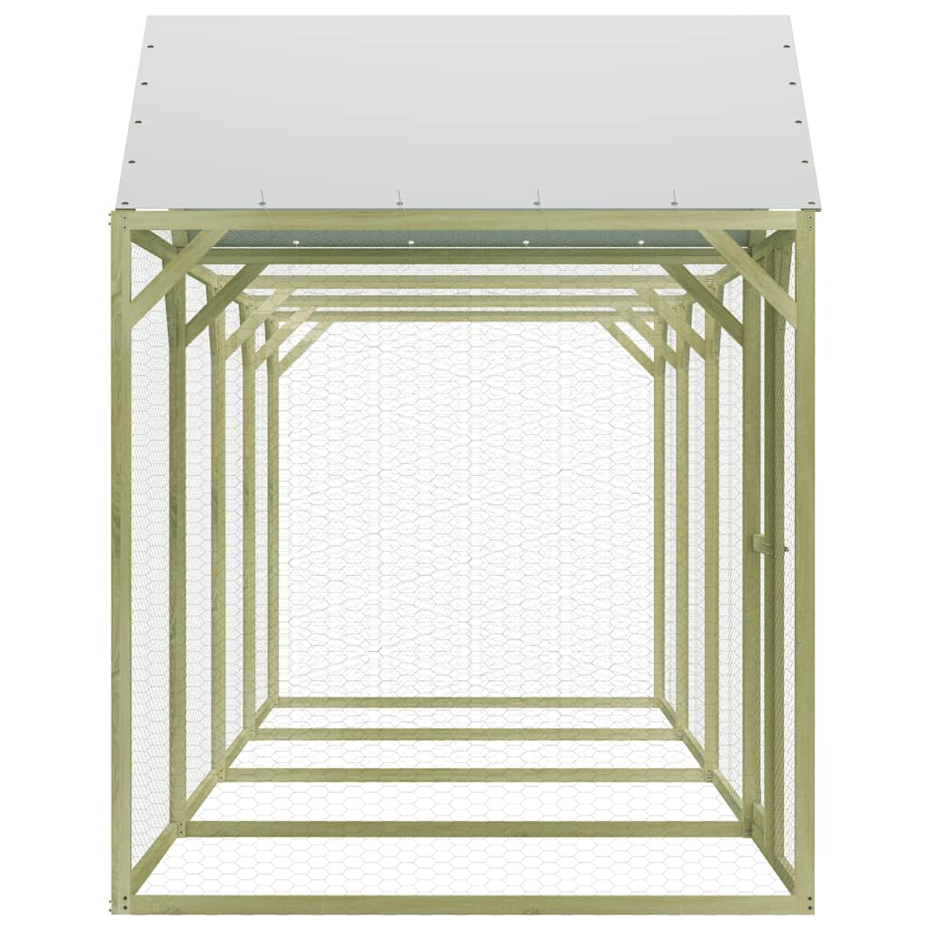 Vidaxl kippenhok 6x1,5x2 m staal