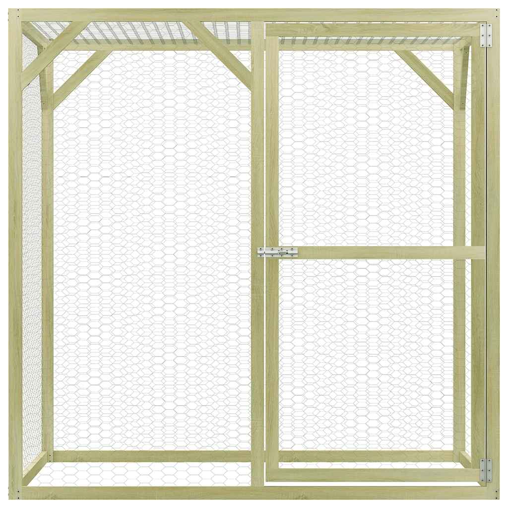 Vidaxl kippenhok 1,5x1,5x2 m staal