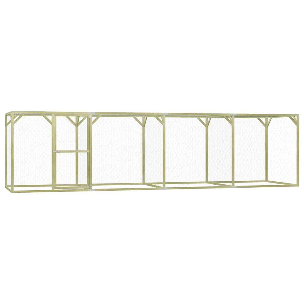 Vidaxl kippenhok 6x1,5x1,5 m staal