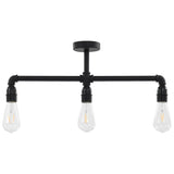 Vidaxl plafondlamp 3xe27 zwart