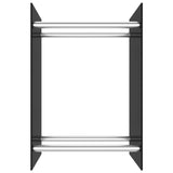 Vidaxl haardhoutrek 40x35x60 cm glas zwart