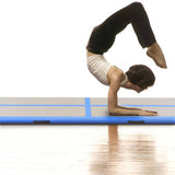Vidaxl turnmat met pomp opblaasbaar 600x100x10 cm pvc blauw