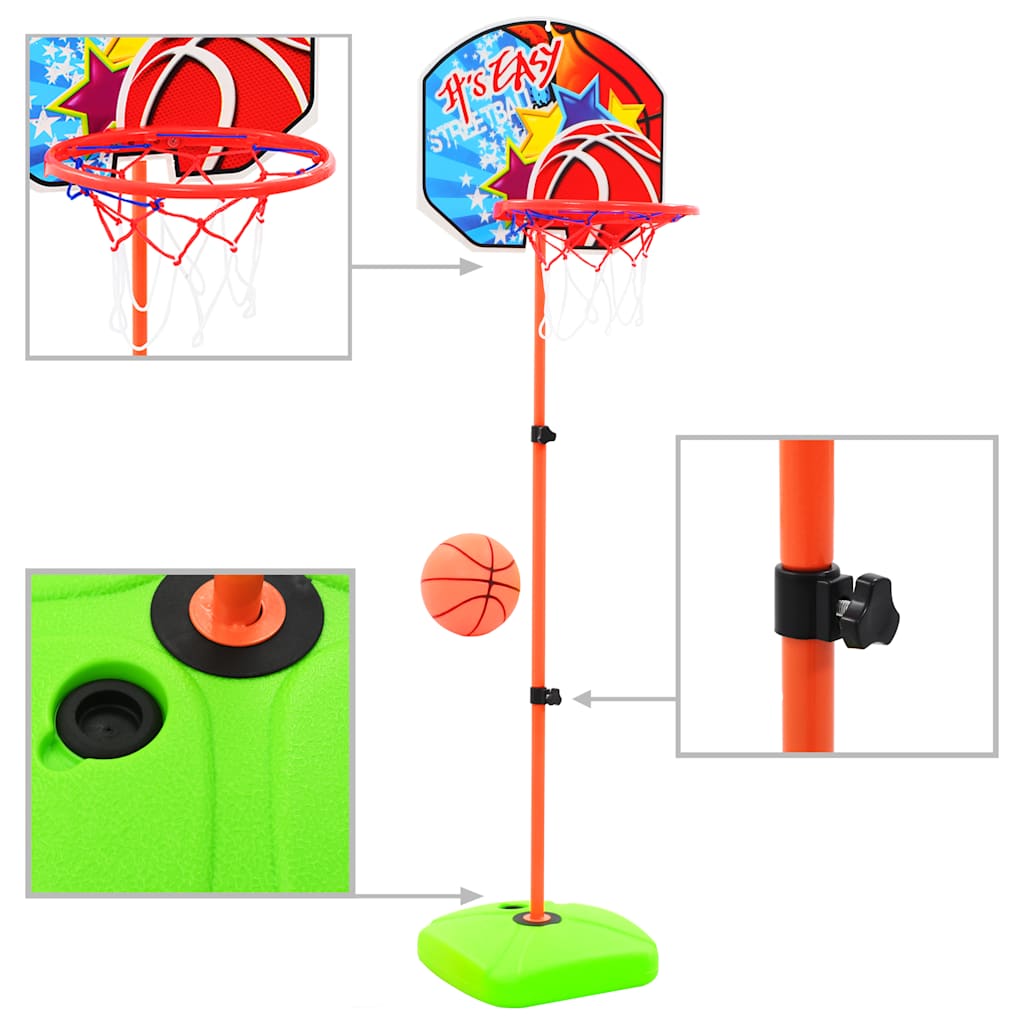 Vidaxl kinderbasketbalring- en balset