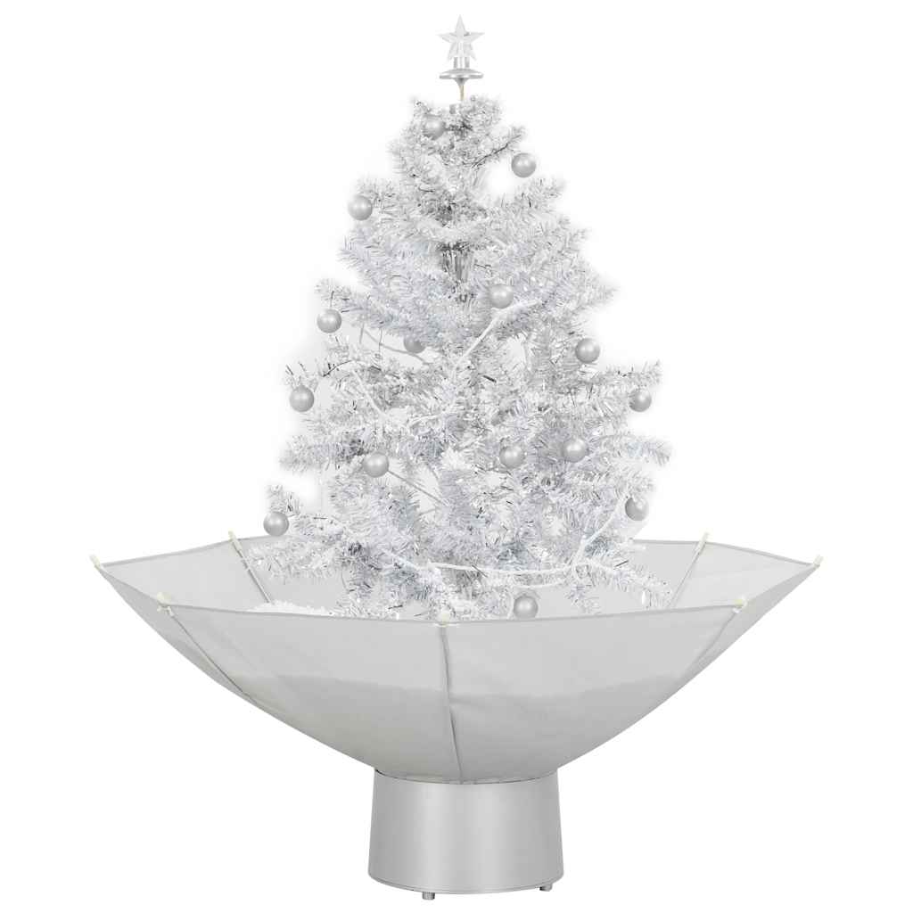 Vidaxl kerstboom sneeuwend met paraplubasis 75 cm wit