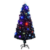 Vidaxl kerstboom met led en standaard 150 cm glasvezel