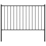 Vidaxl hekpaneel met palen 1,7x1,25 m gepoedercoat staal zwart
