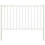Vidaxl hekpaneel met palen 1,7x1m gepoedercoat staal wit