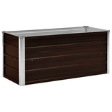 Vidaxl plantenbak verhoogd 100x40x45 cm gegalvaniseerd staal bruin