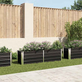 Vidaxl plantenbak verhoogd 160x40x45 cm gegalvaniseerd staal antraciet