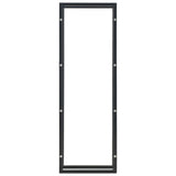 Vidaxl haardhoutrek 50x20x150 cm staal zwart