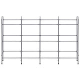 Vidaxl opbergrek voor 12 kratten 190x33x116 cm staal zilverkleurig