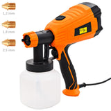 Vidaxl verfspuit elektrisch met 3 mondstukken 500 w 800 ml