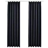 Vidaxl gordijnen verduisterend met haken 2 st 140x225 cm antraciet