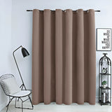 Vidaxl gordijn verduisterend met metalen ringen 290x245 cm taupe