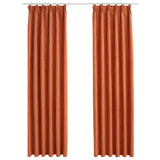 Vidaxl gordijnen verduisterend met haken 2 st 140x225 cm roestkleurig