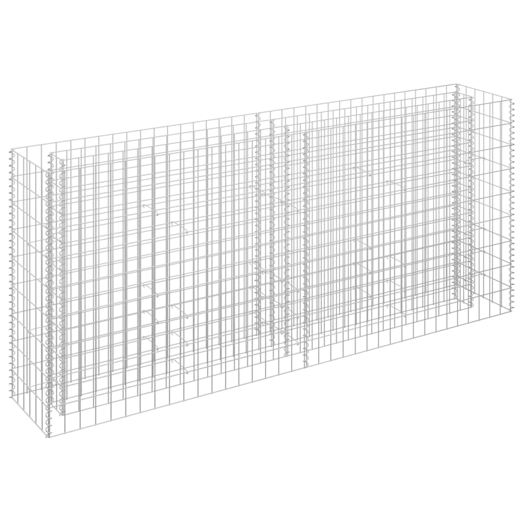 VidaXL Gabion plantenbak verhoogd 180x30x90 cm gegalvaniseerd staal