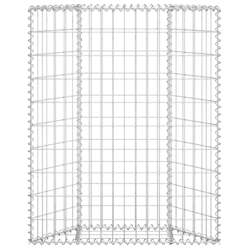 Vidaxl gabion plantenbak trapezium 80x20x100 cm gegalvaniseerd staal