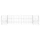 Vidaxl gabion plantenbak h-vormig 260x40x60 cm staaldraad