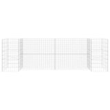 Vidaxl gabion plantenbak h-vormig 260x40x80 cm staaldraad