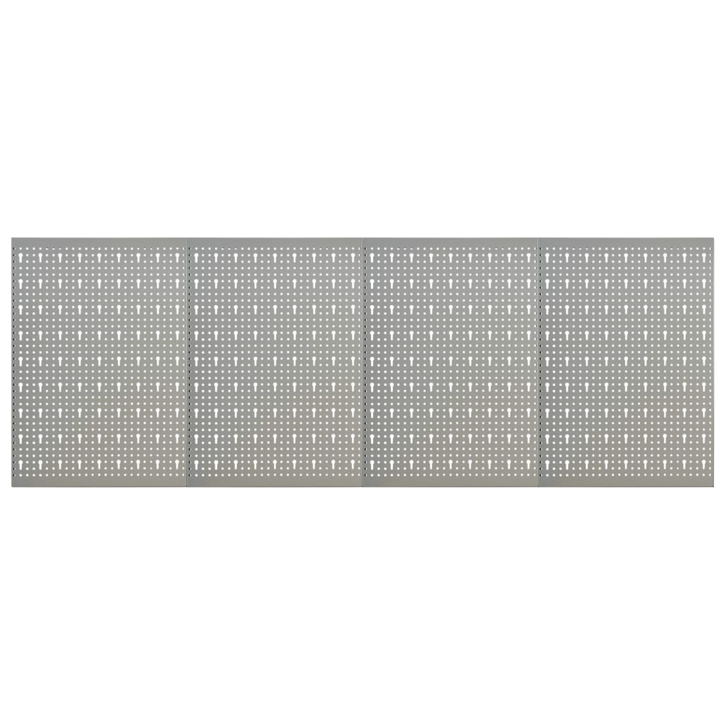 Vidaxl gaatjespanelen wandgemonteerd 4 st 40x58 cm staal