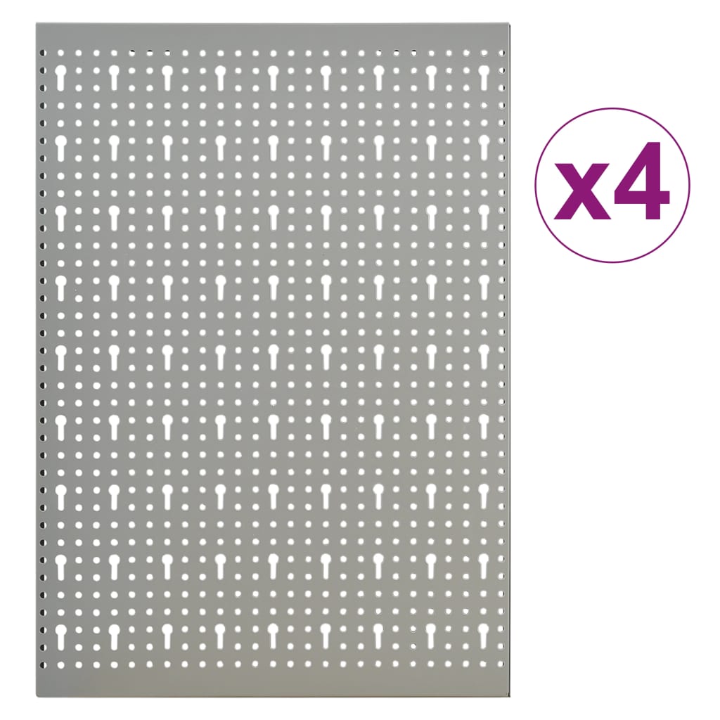Vidaxl gaatjespanelen wandgemonteerd 4 st 40x58 cm staal