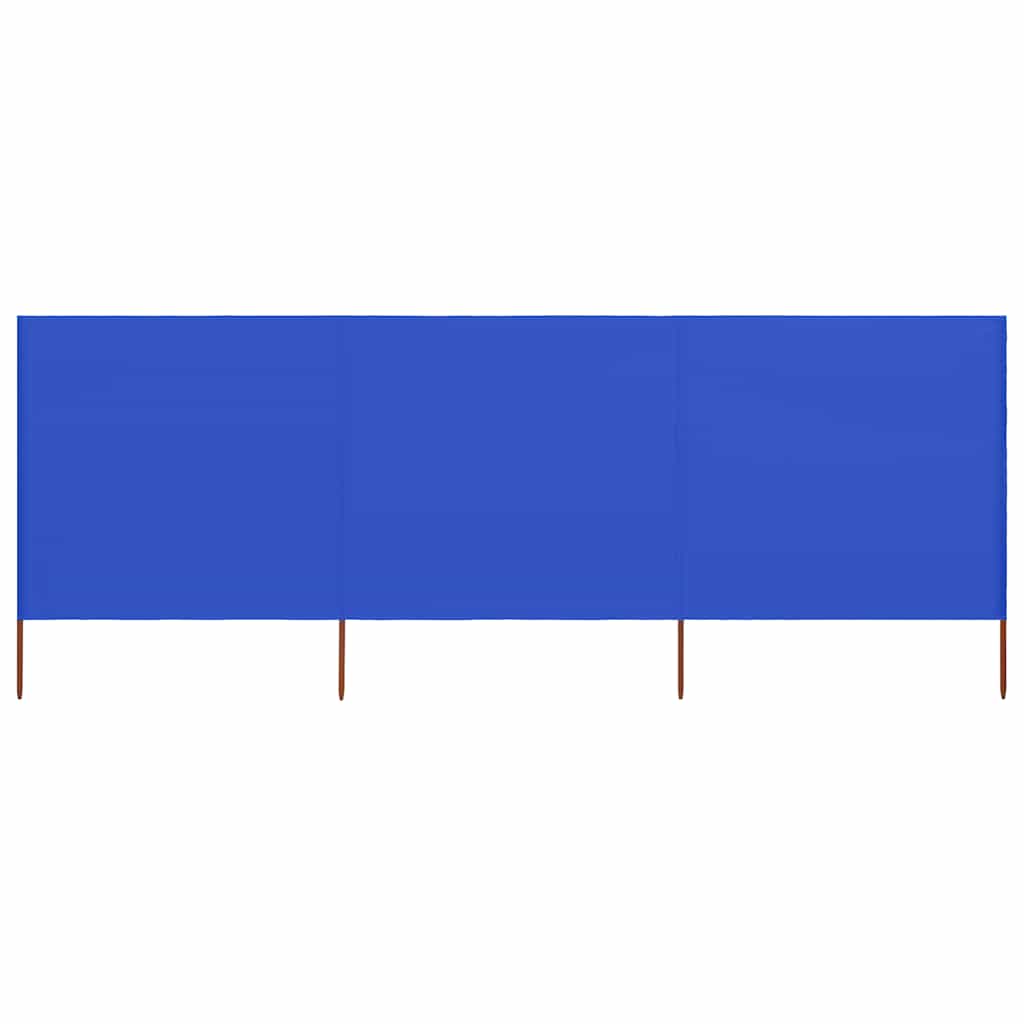 Vidaxl windscherm 3-panelen 400x120 cm stof azuurblauw