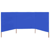 Vidaxl windscherm 3-panelen 400x120 cm stof azuurblauw