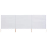 Vidaxl windscherm 3-panelen 400x160 cm stof zandwit