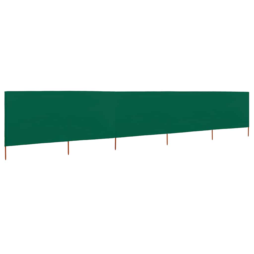 Vidaxl windscherm 5-panelen 600x120 cm stof groen